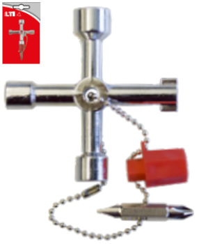 CHIAVE CROCE UNIVERSALE SPORTELLI CASSETTE CONTATORI