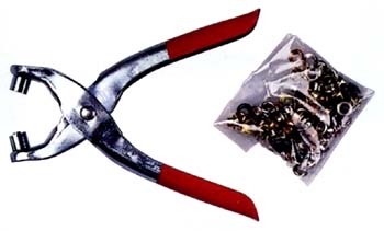 PINZA OCCHIELLATRICE COMPLETA DI 100 OCCHIELLI MM150 MR