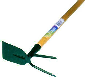 ZAPPA QUADRA BIDENTE VERNICIATA CON MANICO LEGNO CM130 PAPILLON