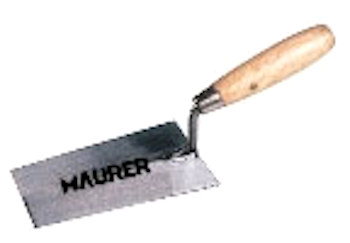 CAZZUOLINO PUNTA QUADRA CON MANICO LEGNO CM 14 MAURER