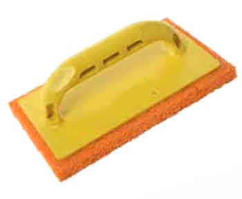 FRATTAZZO MANICO PLASTICA GOMMA ARANCIO 22X 14