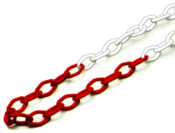 CATENA PLASTICA BIANC/ROS MT25*6