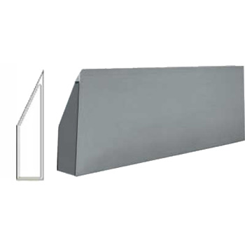 STADIA TRAPEZIOIDALE IN ALLUMINIO CON TAPPO 90X 20X 2000 MM