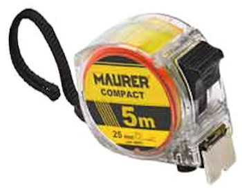 FLESSOMETRO TRASPARENTE IN ABS MM25 MT5 MAURER