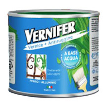 VERNICE ANTIRUGGINE BASE ACQUA INODORE BIANCO SATINATO 500ML VERNIFER