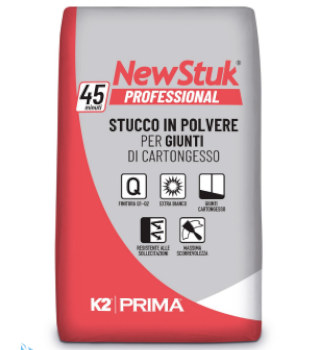 STUCCO K2 NEW STUK PROFESSIONAL FINITURE E RIEMPIMENTO CARTONGESSO 5KG