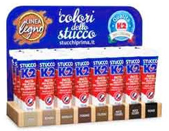 ESPOSITORE STUCCO K2 ML150 LEGNO/MURI COLORI ASSORTITI DA INTERNO 24PZ