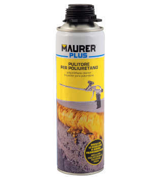 PULITORE SCHIUMA POLIURETANICA PISTOLE E SUPERFICI 500 ML MAURER PLUS