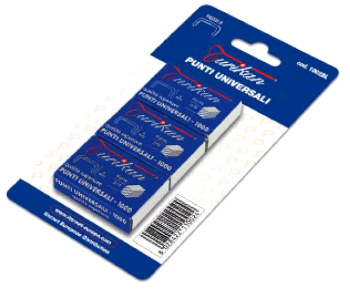 PUNTI UNIVERSALI 6/4 IN BLISTER DA 3 SCATOLE DA 1000PZ