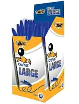 BIRO BIC CRISTAL LARGE 1 6 BLU