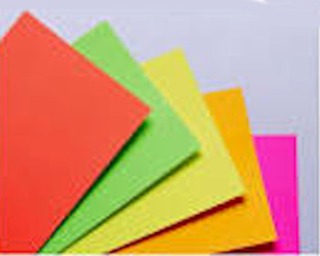 CARTONCINO FLUO 50X 70 VERDE PZ10