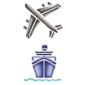 STENCIL CM 14,5X 15,5 BUSTA DA PZ 2 AEREO NAVE
