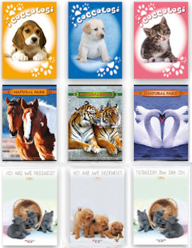 MAXI QUADERNO A4 ANIMALI 80 PAGINE COPERTINA 203GR 5MM