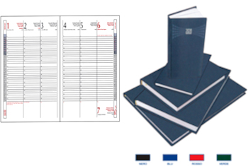 AGENDA SETTIMANALE 17X 24 BLU