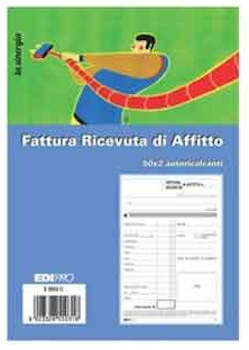 BLOCCO RICEVUTE AFFITTO 2COPIE 2X 50M 10X 17