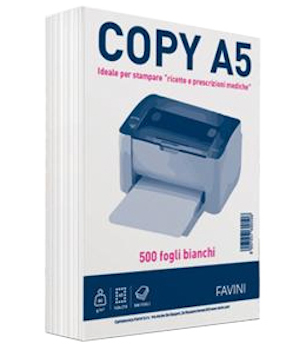 CARTA FOTOCOPIE A5 DA GRAMMI 80 CIRCA IN RISMA DA 500 FOGLI