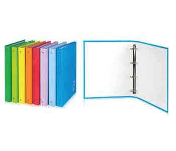 CARTELLINA 4 ANELLI 37X 27 A4 D30 COLORI ASSORTITI