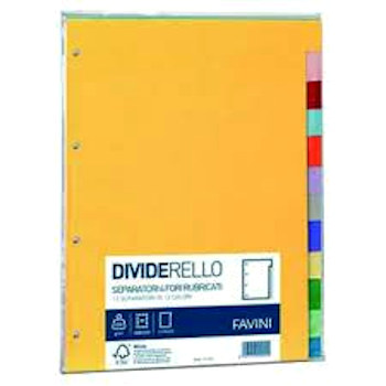 SEPARATORI DIVIDERELLO A4 6T 10 FOGLI