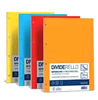 SEPARATORI A5 10 INTERNI 3COLORI