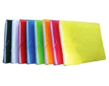 CARTELLA 12 TASCHE A SOFFIETTO FORMATO A4 C/ELASTICO COLORI ASSORTITI