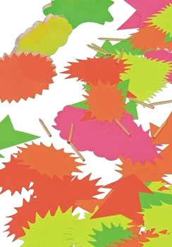 SEGNAPREZZI GRANDI IN CONFEZIONE DA 50PZ ASSORTITI