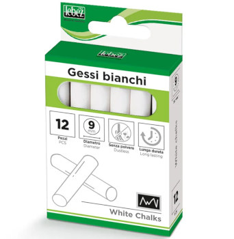 GESSI TONDI BIANCHI DIAMETRO 9MM PZ12
