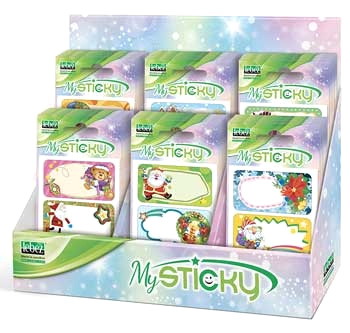 ESPOSITORE DI STICKERS NATALE DA 72 BUSTE